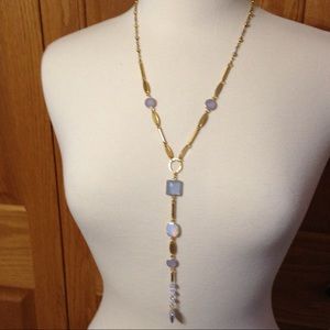 SEQUIN - 22k-Plated Y-Necklace - NWT
